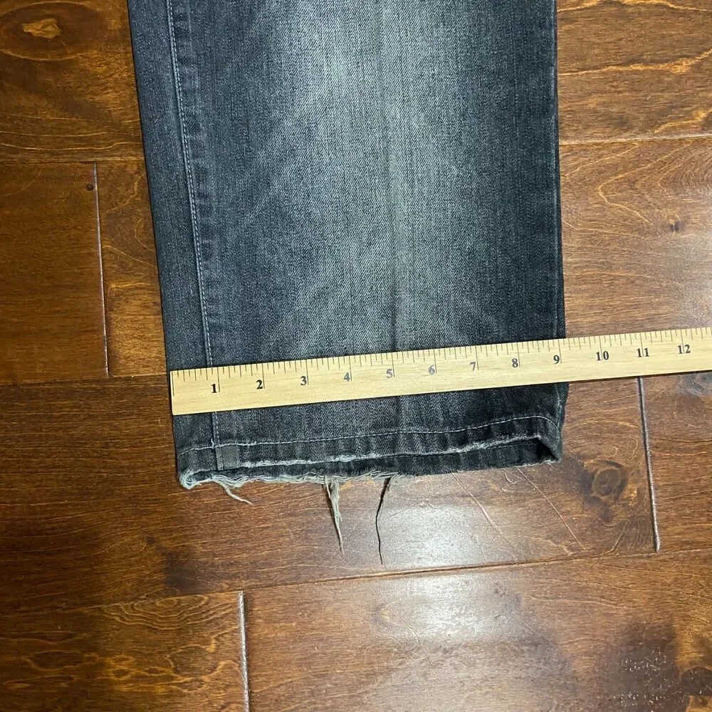Enyce Vintage Y2K Baggy Fit Distressed Black Denim Jeans Men's Size 36 x 32